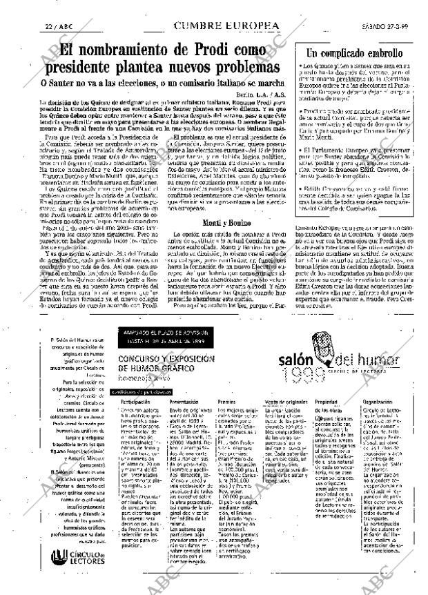 ABC MADRID 27-03-1999 página 22