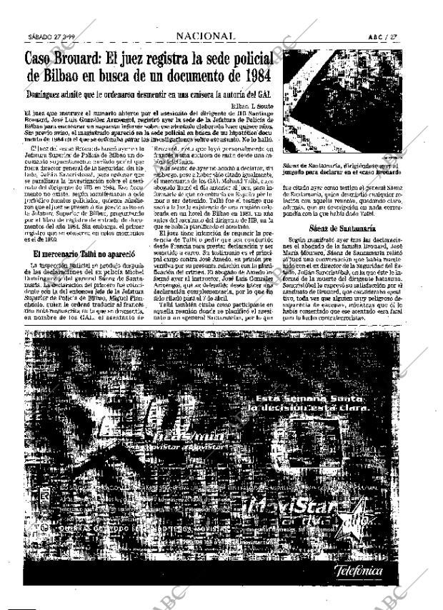 ABC MADRID 27-03-1999 página 27