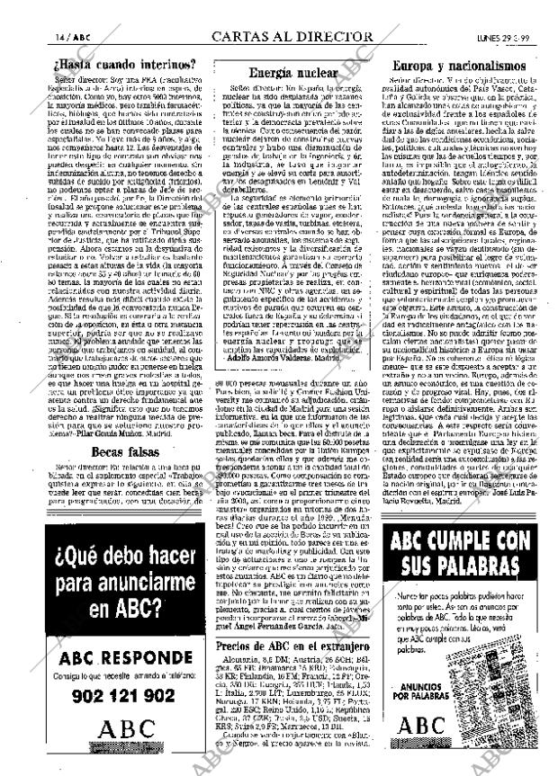 ABC MADRID 29-03-1999 página 14