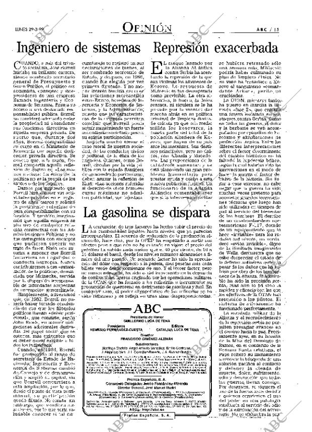 ABC MADRID 29-03-1999 página 15