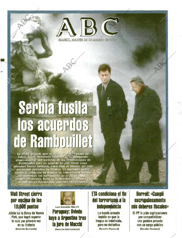 ABC MADRID 30-03-1999 página 1
