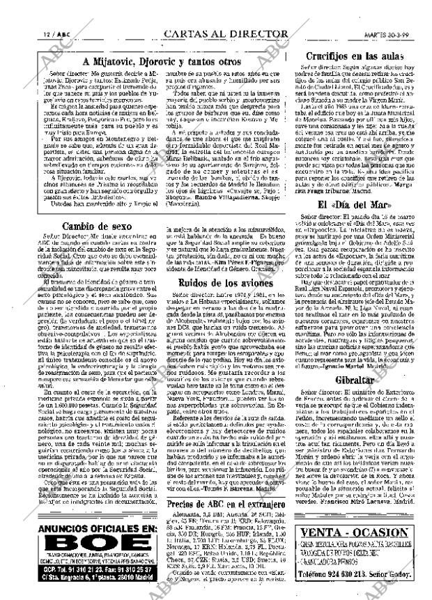 ABC MADRID 30-03-1999 página 12