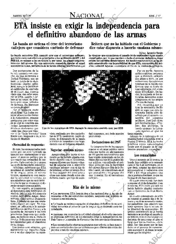 ABC MADRID 30-03-1999 página 17