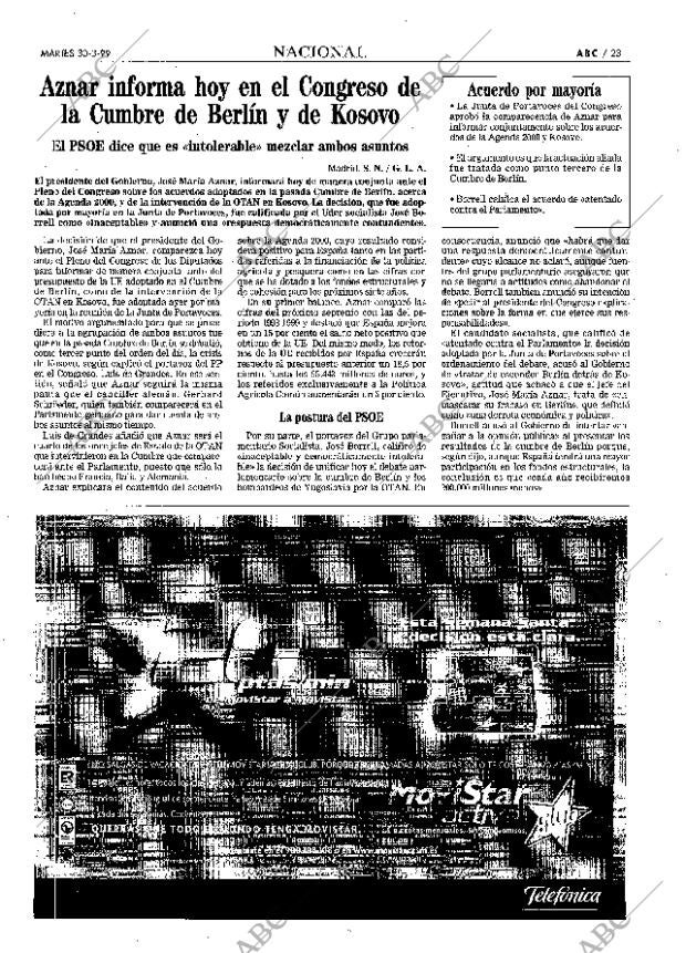 ABC MADRID 30-03-1999 página 23