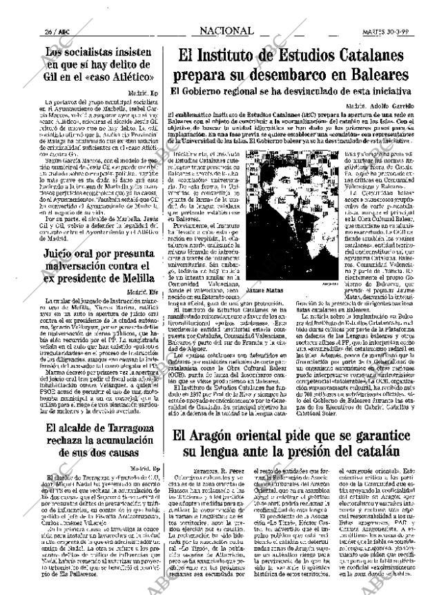 ABC MADRID 30-03-1999 página 26