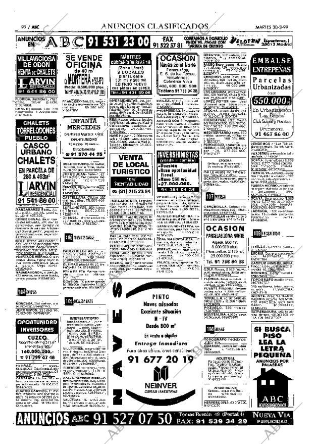 ABC MADRID 30-03-1999 página 92