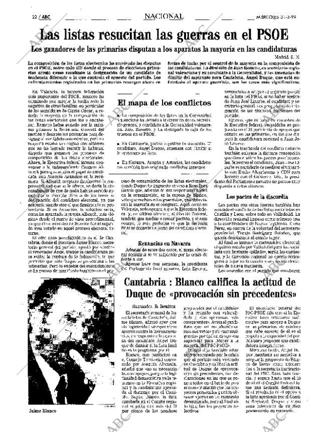 ABC MADRID 31-03-1999 página 22