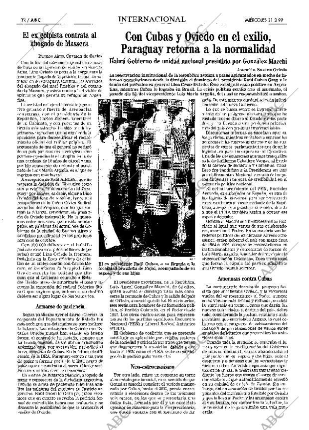 ABC MADRID 31-03-1999 página 32