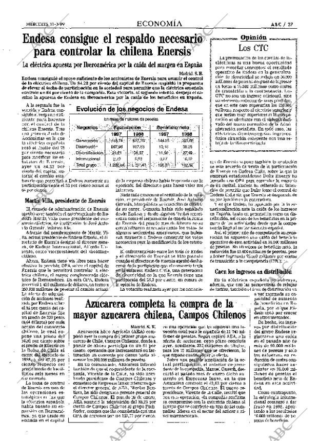 ABC MADRID 31-03-1999 página 37