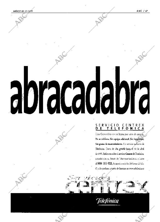 ABC MADRID 31-03-1999 página 47