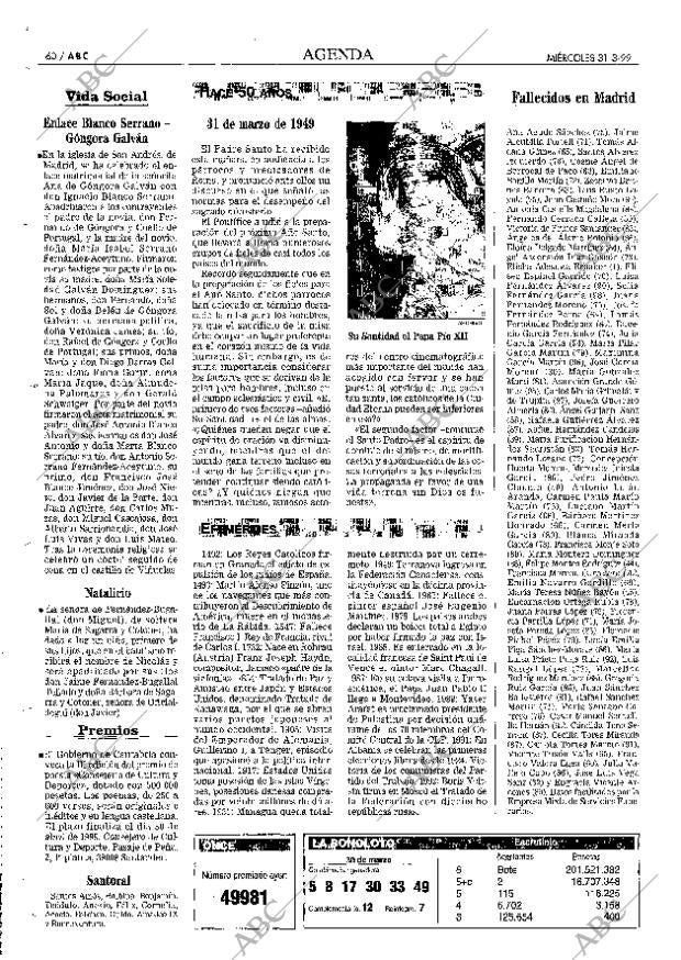 ABC MADRID 31-03-1999 página 60