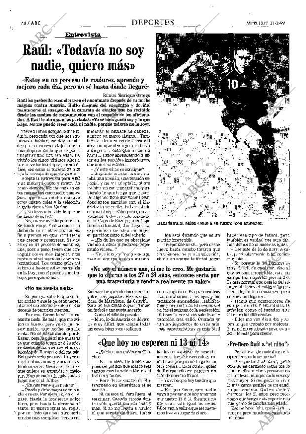 ABC MADRID 31-03-1999 página 74