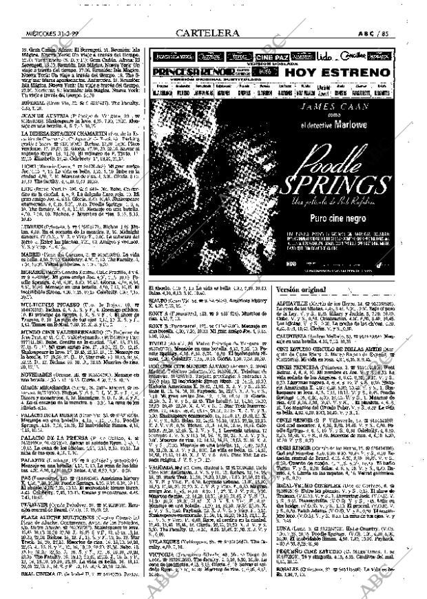ABC MADRID 31-03-1999 página 85