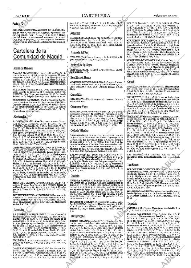 ABC MADRID 31-03-1999 página 86