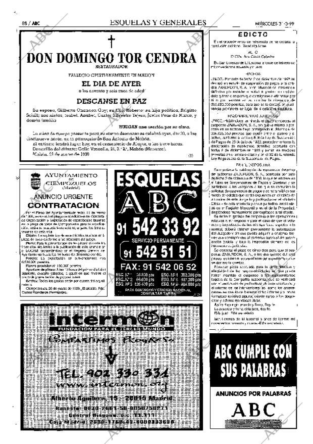 ABC MADRID 31-03-1999 página 88