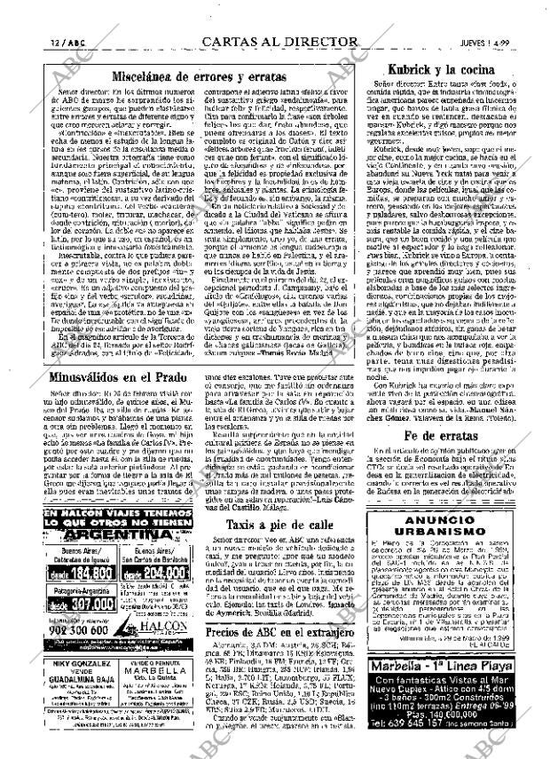 ABC MADRID 01-04-1999 página 12