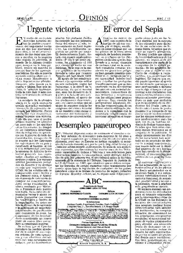 ABC MADRID 01-04-1999 página 13