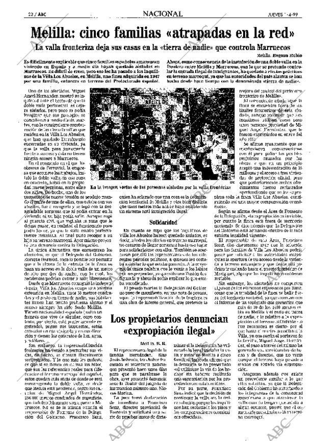 ABC MADRID 01-04-1999 página 22