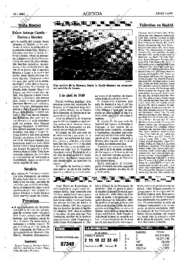 ABC MADRID 01-04-1999 página 68