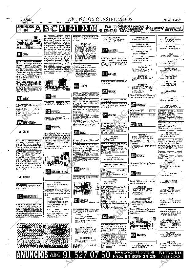 ABC MADRID 01-04-1999 página 92