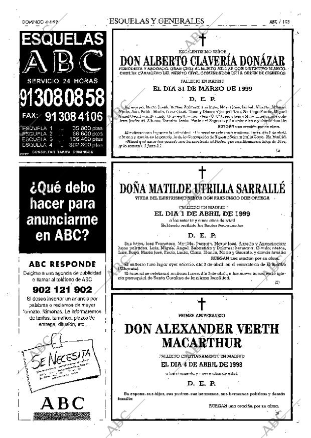 ABC MADRID 04-04-1999 página 103