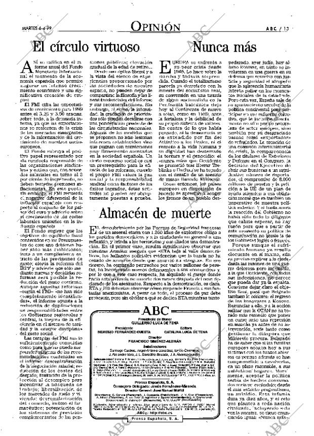 ABC MADRID 06-04-1999 página 13