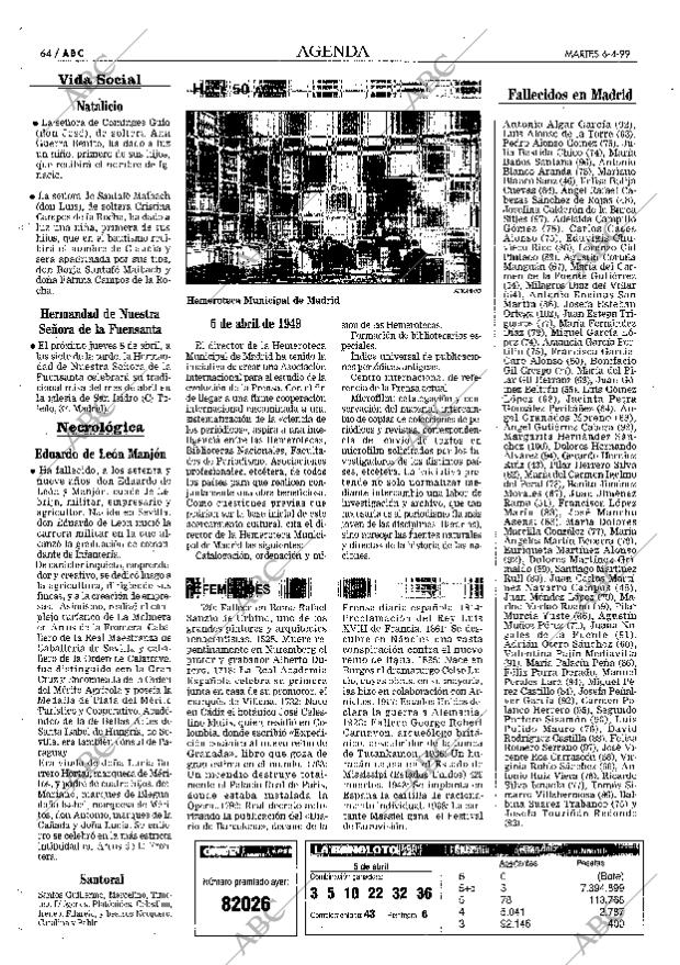 ABC MADRID 06-04-1999 página 64