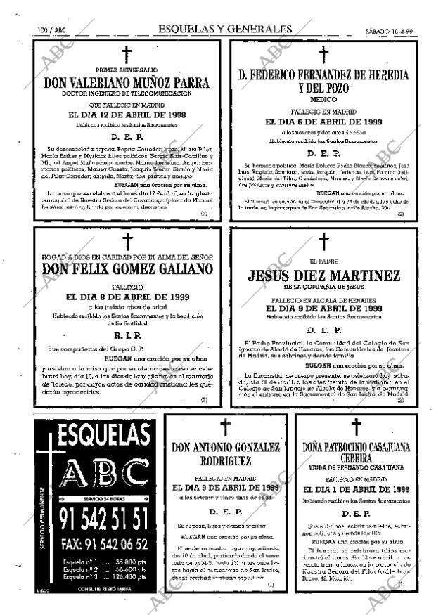 ABC MADRID 10-04-1999 página 100