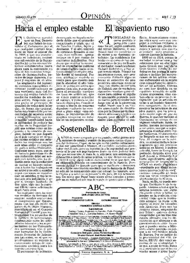 ABC MADRID 10-04-1999 página 13