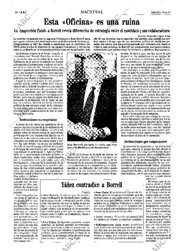 ABC MADRID 10-04-1999 página 20
