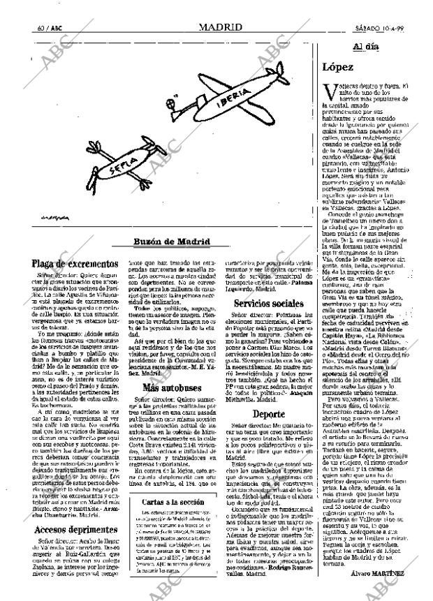 ABC MADRID 10-04-1999 página 60