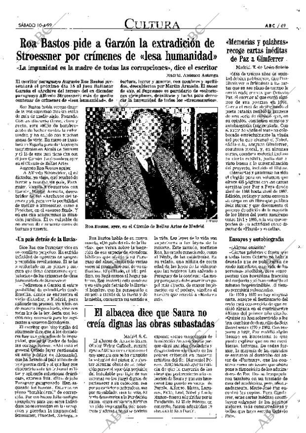ABC MADRID 10-04-1999 página 69