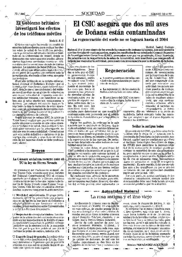 ABC MADRID 10-04-1999 página 72