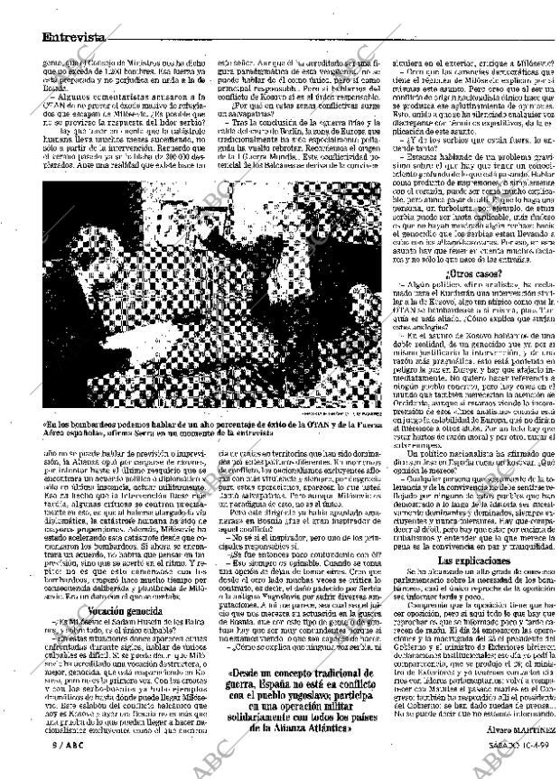ABC MADRID 10-04-1999 página 8