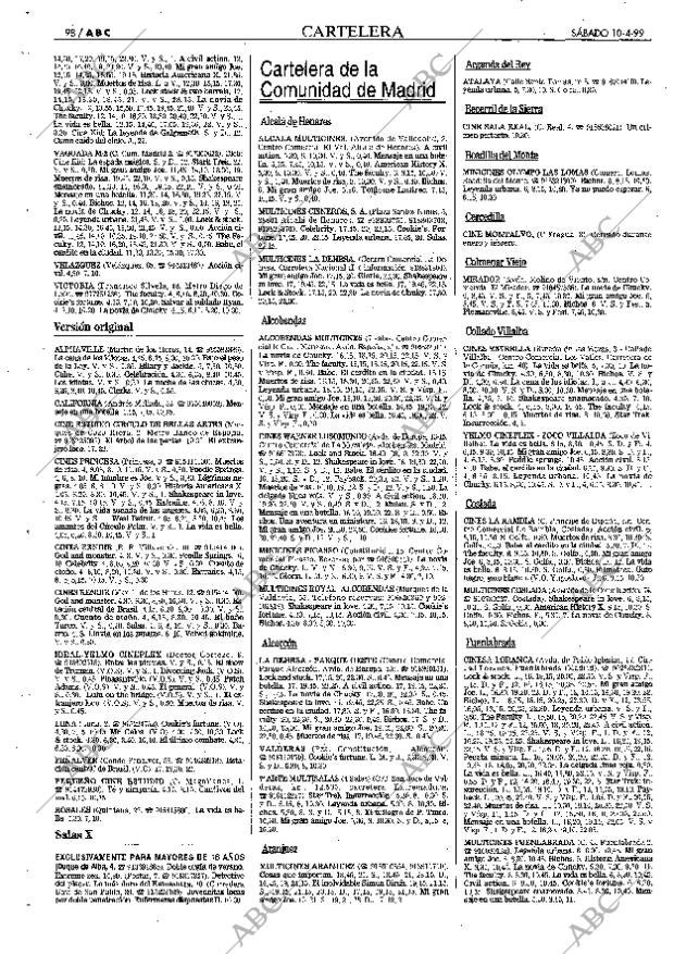 ABC MADRID 10-04-1999 página 98