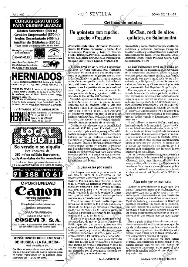ABC SEVILLA 11-04-1999 página 74