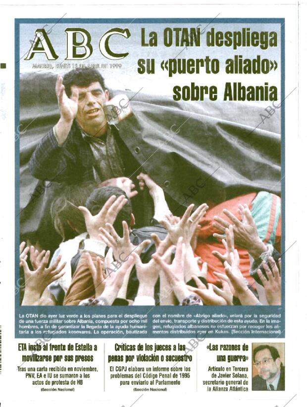 ABC MADRID 12-04-1999 página 1