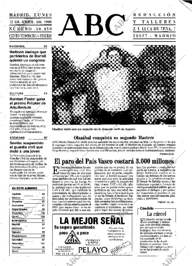 ABC MADRID 12-04-1999 página 11