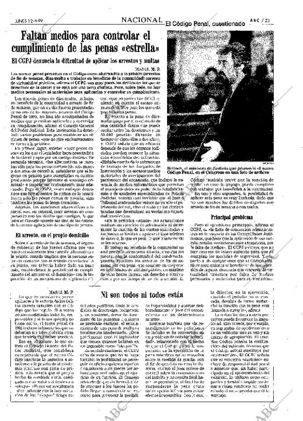 ABC MADRID 12-04-1999 página 23