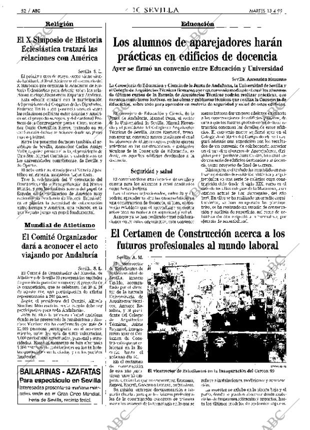 ABC SEVILLA 13-04-1999 página 52