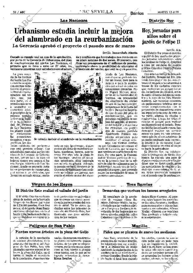 ABC SEVILLA 13-04-1999 página 58