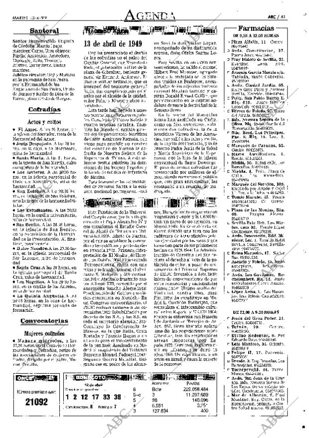 ABC SEVILLA 13-04-1999 página 61