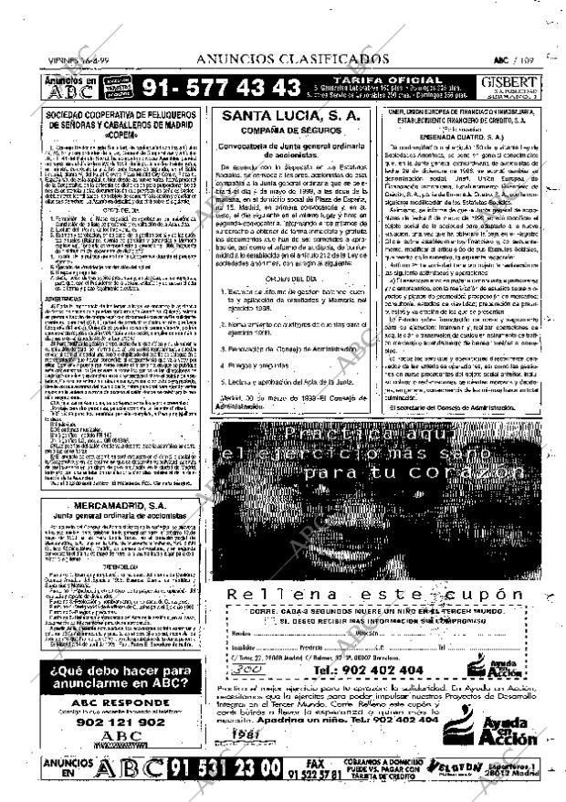 ABC MADRID 16-04-1999 página 109