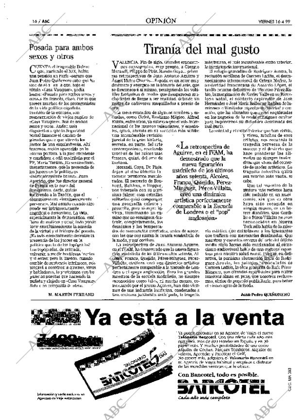 ABC MADRID 16-04-1999 página 16