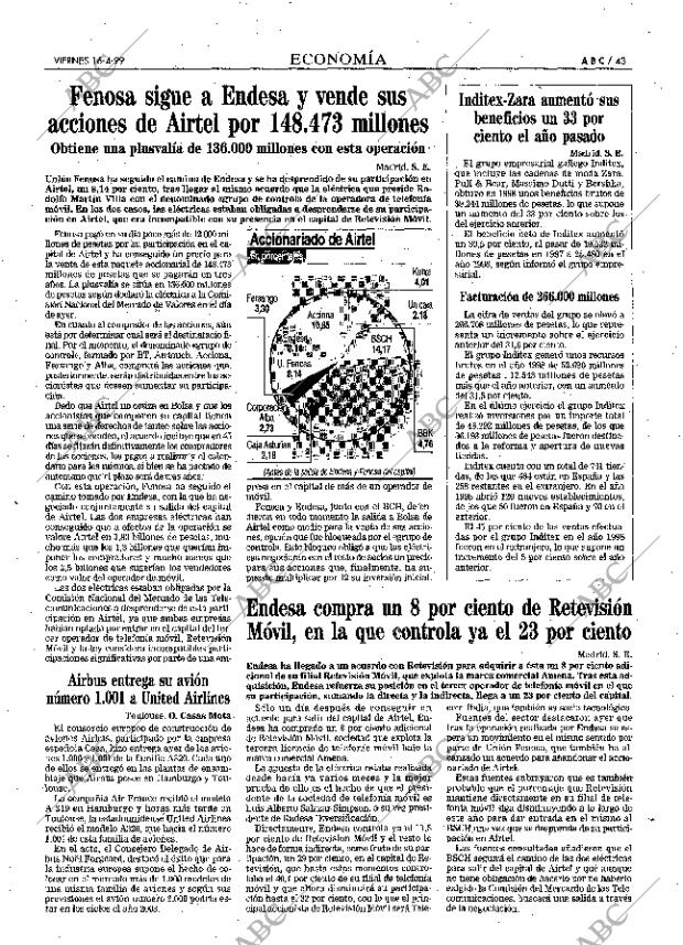 ABC MADRID 16-04-1999 página 43