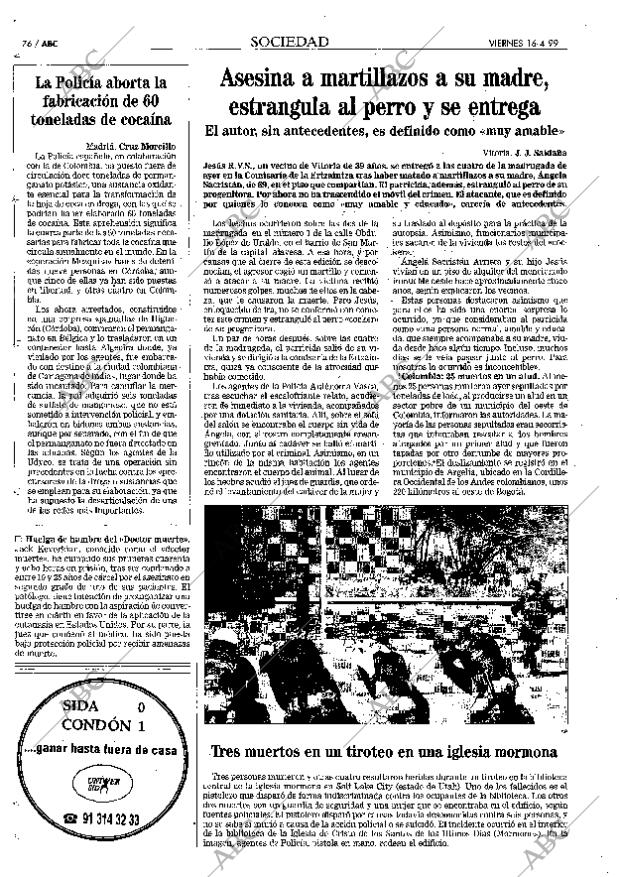 ABC MADRID 16-04-1999 página 76