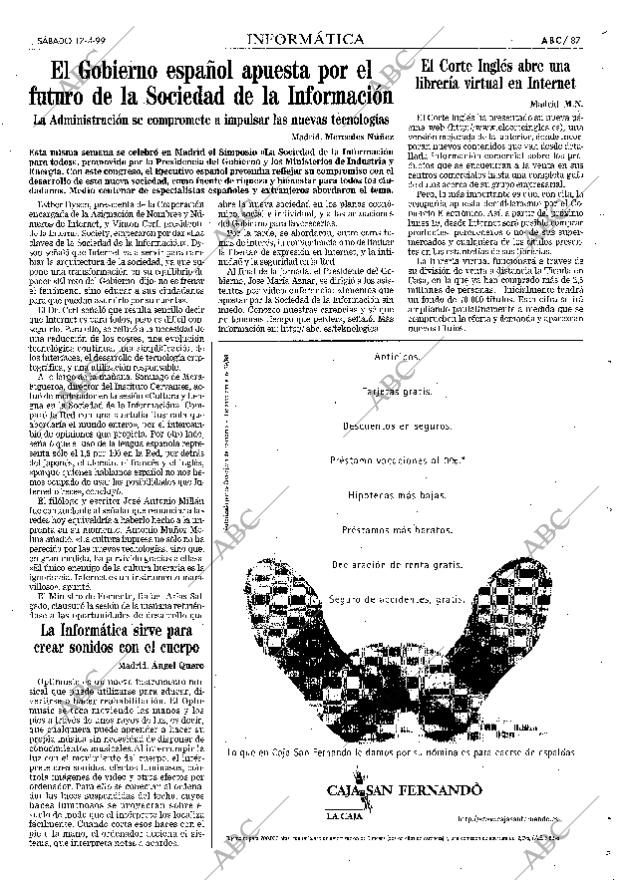 ABC SEVILLA 17-04-1999 página 87