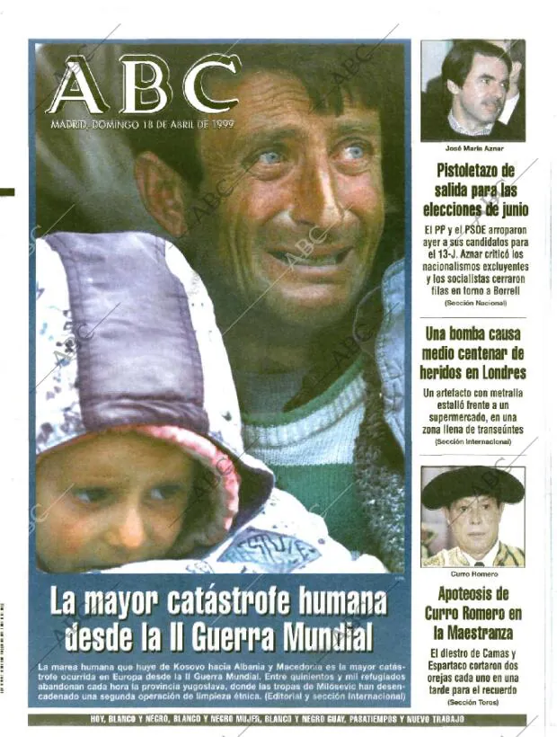 ABC MADRID 18-04-1999 página 1