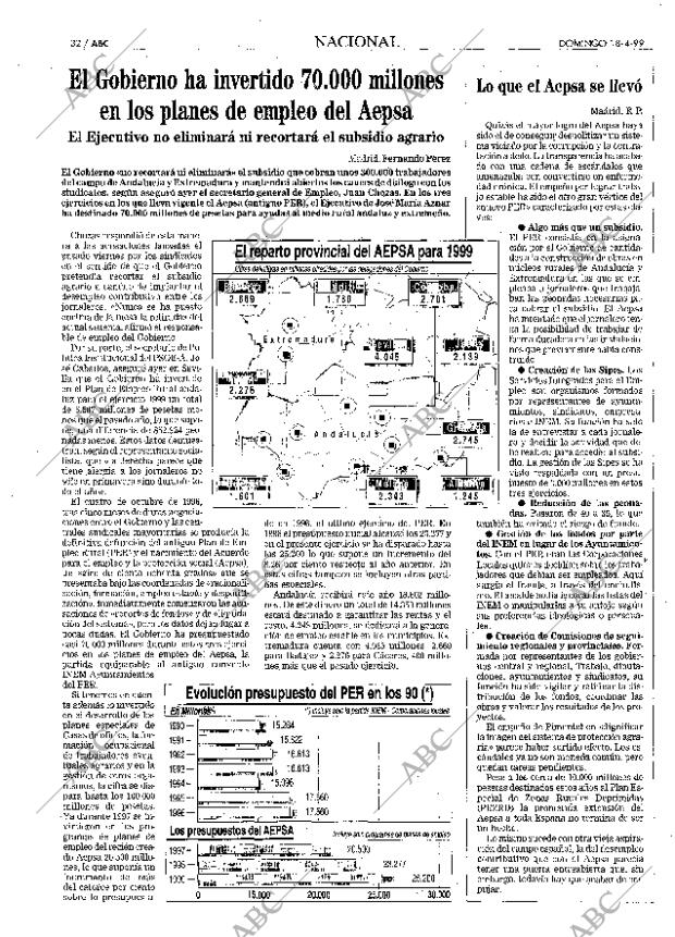 ABC MADRID 18-04-1999 página 32