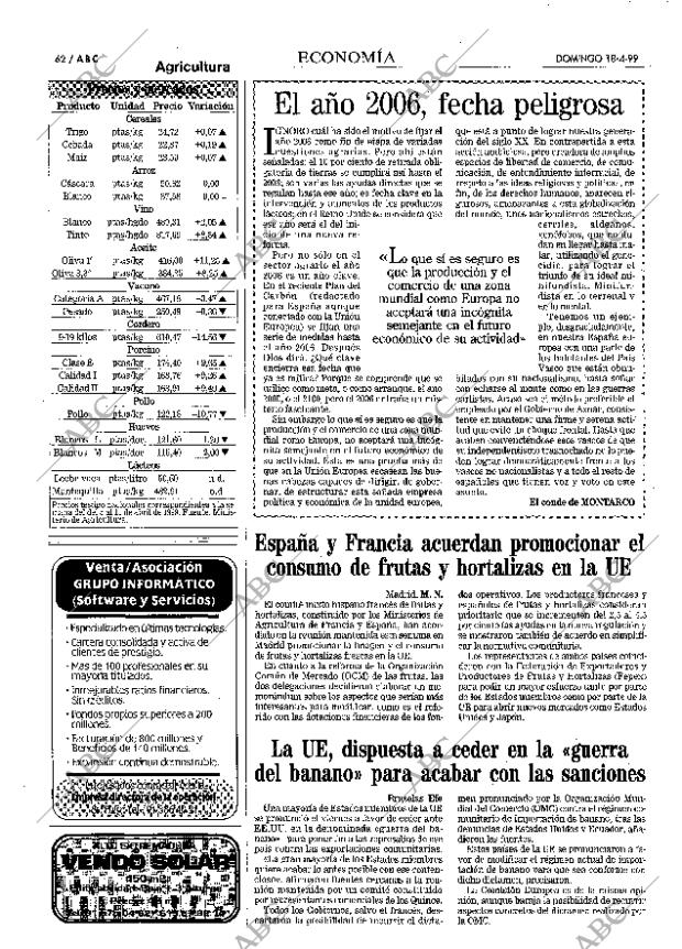 ABC MADRID 18-04-1999 página 62